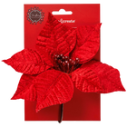 Red Poinsettia Embellishment image number 2