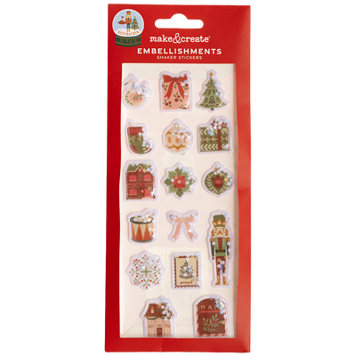 Nutcracker Shaker Sticker Snowglobes: Pack of 16 image number 1