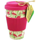 Flamingo Palm Bamboo Eco Travel Mug image number 1