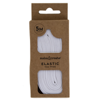 White Elastic: 5m