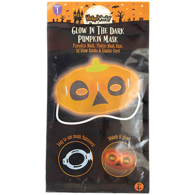 Glow in the Dark Pumpkin Mask image number 1