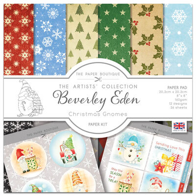 Christmas Gnomes Paper Kit: 8 x 8 Inches image number 1