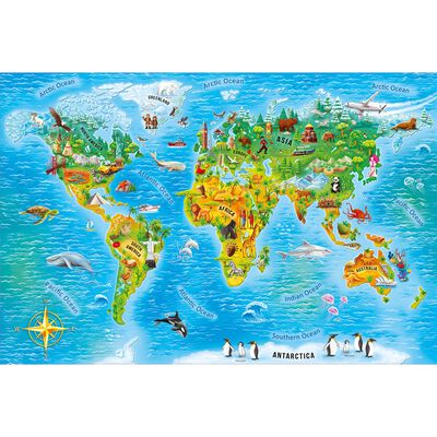 World Map 104 Piece Jigsaw Puzzle image number 2