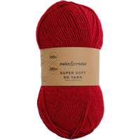 DK Acrylic Yarn: Berry Red 100g