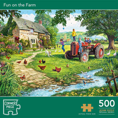 Fun on the Farm 500 Piece Jigsaw Puzzle image number 1