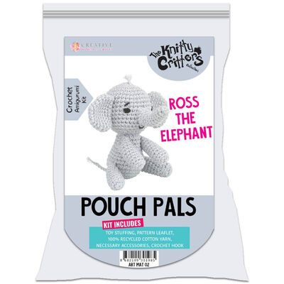 Knitty Critters Pouch Pals: Ross the Elephant image number 1