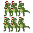Jolly T-Rex Christmas Card Toppers: Pack of 8 image number 1