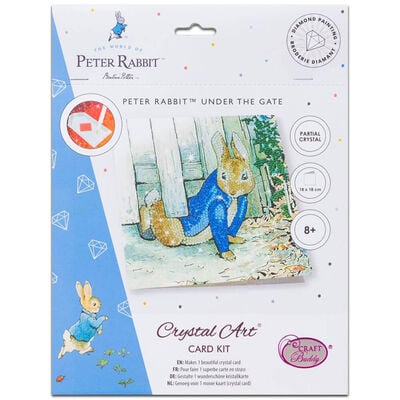 Peter Rabbit Under the Gate Crystal Art Card image number 1