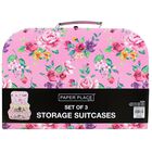 Vintage Floral Storage Suitcases: Set of 3 image number 3