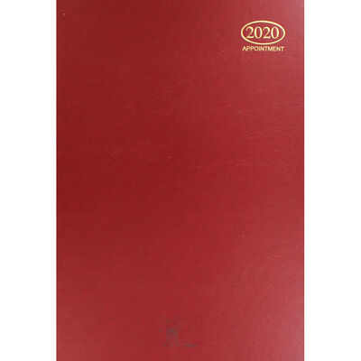 A4 Red 2020 Week to View Appointment Diary image number 1