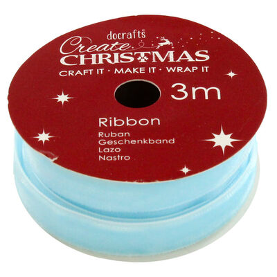 Pale Blue Velvet Ribbon: 3 Meters image number 1