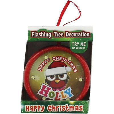 Flashing Christmas Bauble - Holly image number 1