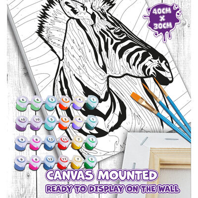 Splat Planet Pop Art Giant Painting By Numbers: Zebra image number 3