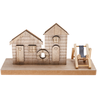 Wooden Beach Scene Deck: 21.5 x 13 x 7cm image number 4