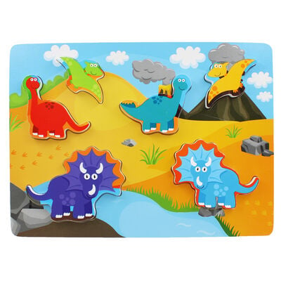 Chunky Wooden Puzzle - Dinosaurs image number 1