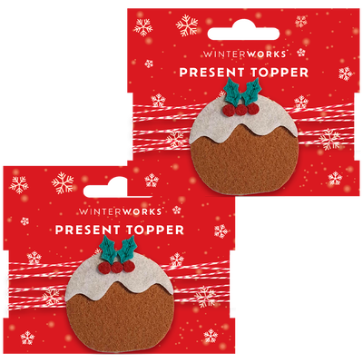 Christmas Pudding Present Topper Bundle image number 1