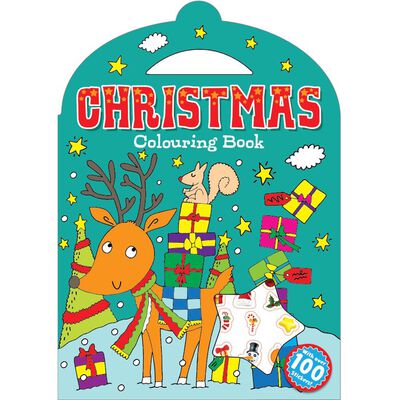 christmas colouring book reindeer