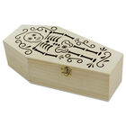 Halloween Wooden Laser Cut Coffin Box image number 1