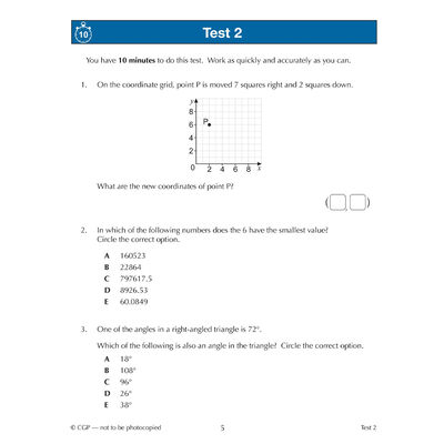 11+ CEM 10-Minute Tests Maths: Ages 10-11 image number 2