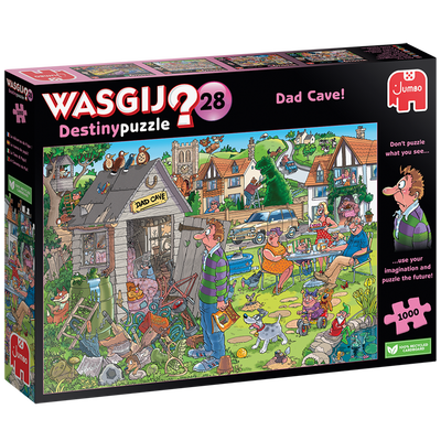 Wasgij Destiny 28 Dad Cave! 1000 Piece Jigsaw Puzzle image number 1