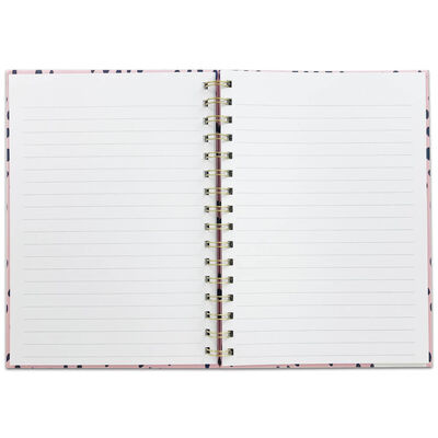 A5 Wiro Pink & Navy Spot Notebook image number 2