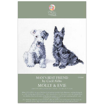 Man&rsquo;s Best Friend Cross Stitch Kit: Molly & Evie image number 1