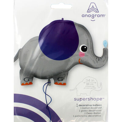 34 Inch Elephant Super Shape Helium Balloon image number 2