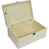Extra Large Rectangle Wooden Box: 35 x 25 x 17cm
