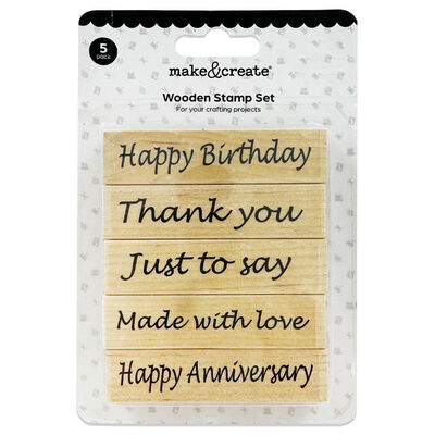 Wooden Stamp Set: Pack of 5 image number 1