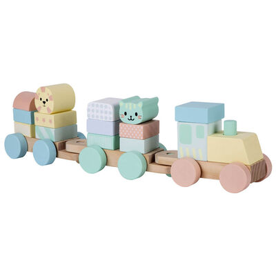 PlayWorks Wooden Stacking Train image number 1