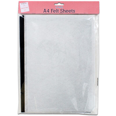 A4 Felt Sheets: Pack of 4 From 1.00 GBP
