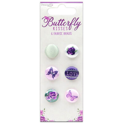 Dovecraft Premium Butterfly Kisses Fabric Brads image number 1