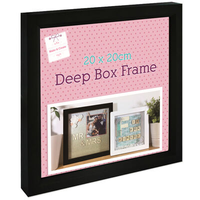 Black Deep Box Frame - 20cm x 20cm image number 1