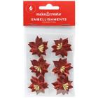 Christmas Poinsettias: Pack of 6 image number 2