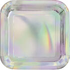 Iridescent Square Paper Plates image number 1