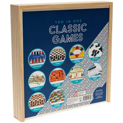 10 in 1 Wooden Game Set image number 1