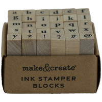 Wooden Alphabet Stamps: Pack of 30