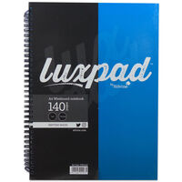 A4 Wiro Hardback Luxpad Silvine Notebook
