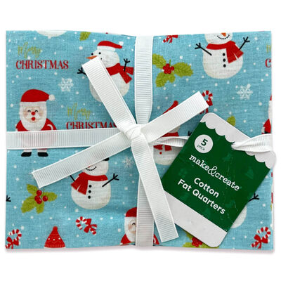 Christmas Print Fat Quarters: Pack of 5 image number 1