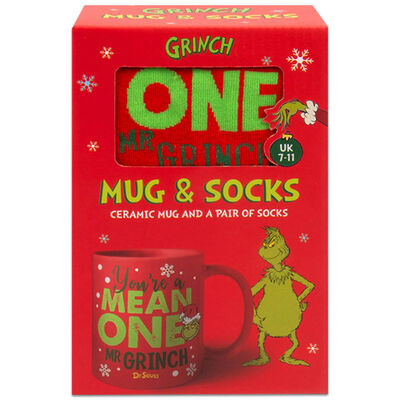 The Grinch Ceramic Mug & Sock Set image number 1