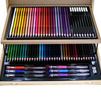 PaperPlace 75 Piece Wooden Case Stationery Set