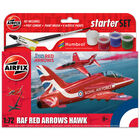 Airfix RAF Red Arrows Hawk 1:72 Scale Model Starter Set image number 1