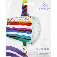 25 Inch Cake Slice Ultra Shape Helium Balloon
