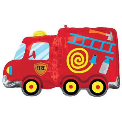 30 Inch Fire Truck Super Shape Helium Balloon image number 1