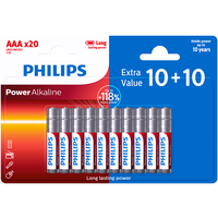 Philips Power Alkaline AAA: Pack of 20