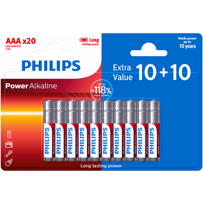 Philips Power Alkaline AAA: Pack of 20 image number 1