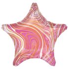 19 Inch Marble Pink Star Helium Balloon image number 1
