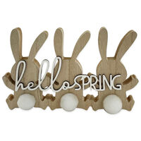 Wooden Easter Bunny Decorative Sign