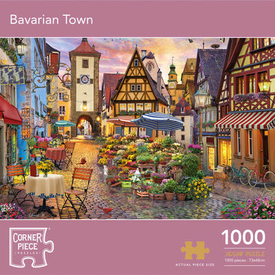 Bavarian Town 1000 Piece Jigsaw Puzzle image number 1