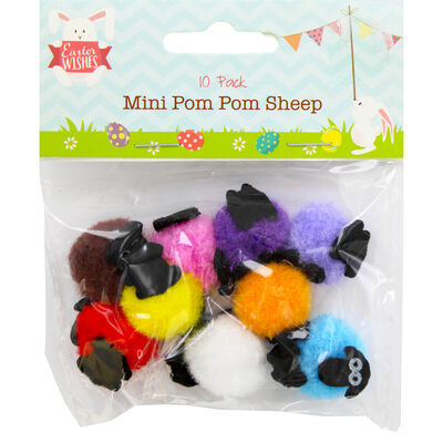 Mini Pom Pom Sheep - 10 Pack image number 1